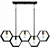 HexaGlow Modern Linear Chandelier 3D model small image 1