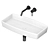 Lusso Luxury Living Bathroom Sinks 3D model small image 3