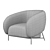 Sleek Curl Armchair: Cider Edition 3D model small image 4