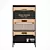 Aloes Metal 3-Drawer Storage: Chic, Compact & Stylish 3D model small image 2