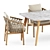 Ginestra Outdoor Chairs & Torsa Dining Table: A Perfect Outdoor Set! 3D model small image 2