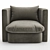 Elegant Jules Armchair 2013 3D model small image 2