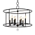 Bronze Cameron 8-Light Chandelier 3D model small image 1