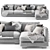 Modern Comfort: Sits Colorado Corner Sofa 3D model small image 1