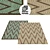 Zigzag Bliss: Large 2.3m Rug Set 3D model small image 1