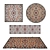 Versatile Rug Set: 3D Models with Various Textures 3D model small image 1