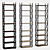 Custom Metal Frame Wood Shelving 3D model small image 1