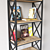 Custom Metal Frame Wood Shelving 3D model small image 3