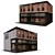 Brick & Wood Café Facade 3D model small image 1