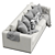 Elegant Telford Sofa | Luxurious Comfort 3D model small image 3