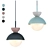 Sleek Nordic Pendant Lamp 3D model small image 1