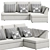 Gessen Corner Sofa: Stylish & Spacious 3D model small image 1