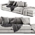 Stylish Verzelloni Holden Sofa 3D model small image 3