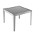 Leon Square Coffee Table: Stylish Aluminum Design 3D model small image 3