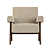 Pierre Jeanneret Easy Chair: Classic Elegance 3D model small image 3