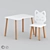 Scandi Kids Furniture Set: Ergonomic Design 3D model small image 2
