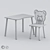 Scandi Kids Furniture Set: Ergonomic Design 3D model small image 5