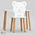 Scandi Kids Furniture Set: Ergonomic Design 3D model small image 8