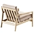 Teak Jack Outdoor Lounge Chair: Stylish Garden Seating 3D model small image 2