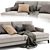 Poliform Bellport 2-Seater Sofa 3D model small image 4