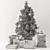 Festive Gifted Green & White Christmas Tree 3D model small image 4