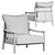 Elegant Porada Vera Armchair 3D model small image 7