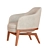 Elegant Macaron Armchair for Chic Comfort 3D model small image 4