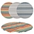 Round Rug Set - 6 Variations 3D model small image 1