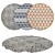 Variety of Round Rugs Set 3D model small image 1