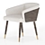 Modern Ergonomic Dining Chair 3D model small image 2