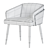 Modern Ergonomic Dining Chair 3D model small image 4