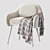 Italian Modern White Wood Armchair by Cristina Celestino 3D model small image 3