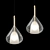 Scandinavian Glass Pendant Lamp 3D model small image 2