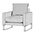 Elegant Rolf Benz Chair: 2014 Version 3D model small image 6