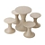 Elegant Pimar Sinusoide Table & Stool 3D model small image 3