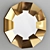 Darian Gold Mirror: Elegant Reflection in Gold 3D model small image 2