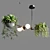 Elegant Hanging Plant Pendant Light 3D model small image 7