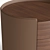 Elegant Walnut and Leather Chest of Drawers 3D model small image 4