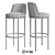 Modern Italian Caratos Bar Chair 3D model small image 4