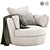 Cozy Swivel Armchair: Molly 3D model small image 1