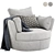 Cozy Swivel Armchair: Molly 3D model small image 2