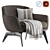 Modern Belt Armchair from Minotti 2021 Collection 3D model small image 1