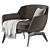 Modern Belt Armchair from Minotti 2021 Collection 3D model small image 2