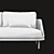 Modern Wood and Brass Lounge Sofa 3D model small image 6