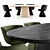 Sleek Allure O Table & Flair O Chair Set 3D model small image 2