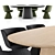 Sleek Allure O Table & Flair O Chair Set 3D model small image 4