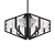 Elegant BLK HWG Six-Light Chandelier 3D model small image 1