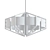 Elegant BLK HWG Six-Light Chandelier 3D model small image 2