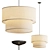 Elegant Fabric Pendant Light 3D model small image 1