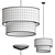 Elegant Fabric Pendant Light 3D model small image 2